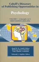 Tapa de Cabell's Directory of Publishing Opportunities in Psychology