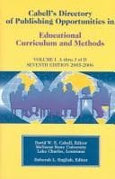 Tapa de Cabell's Directory Of Publishing Opportunities In Educational Curriculum And Methods 2005-2006