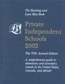 Tapa de Private Independent Schools 2002 (Private Independent Schools, 55th ed)