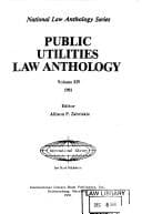 Tapa de Public Utilities Law Anthology, 1991 (Public Utilities Law Anthology)