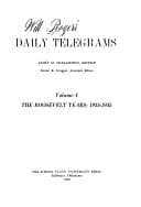 Tapa de Will Roger's Daily Telegrams: The Roosevelts (Writings of Will Rogers : Series 1, Volume 4)