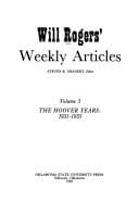 Tapa de Will Roger's Weekly Articles
