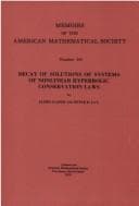 Tapa de Decay of solutions of systems of nonlinear hyperbolic conservation laws