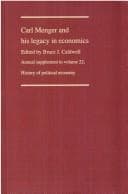 Tapa de Carl Menger and his legacy in economics