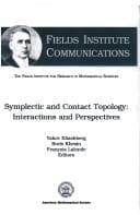 Tapa de Symplectic and contact topology