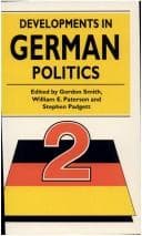 Tapa de Developments in German politics 2