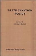 Tapa de State Taxation Policy and Economic Growth (Duke Press Policy Studies)