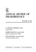 Tapa de Annual review of microbiology