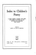 Tapa de Index to Children's Poetry