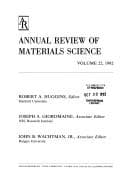 Tapa de Annual review of materials science