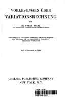 Tapa de Vorlesungen Uber Nicht-Euklidische Geometrie (Calculus of Variations)