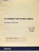 Tapa de An intelligent tutor for basic algebra ([Rand report])