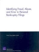 Tapa de Identifying fraud, abuse, and error in personal bankruptcy filings