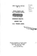 Tapa de Worker rights under the U.S. trade laws