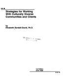 Tapa de Strategies for Working With Culturally Diverse Communities and Clients