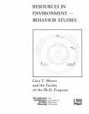 Tapa de Resources in environment-behavior studies
