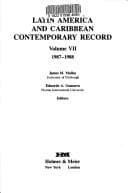 Tapa de Latin America and Caribbean Contemporary Record, 1987-88 (Latin America and Caribbean Contemporary Record)