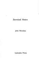 Tapa de Survival Notes (Roots & Wings: North American Poetry and Poetics)