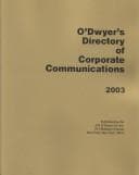 Tapa de O'Dwyer's Directory of Corporate Communications 2003 (O'dwyer's Directory of Corporate Communications, 2003)