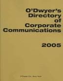 Tapa de O'Dwyer's Directory of Corporate Communications 2005 (O'dwyer's Directory of Corporate Communications)