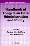 Tapa de Handbook of long-term care administration and policy