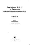 Tapa de INTL REVIEWS ERGONOMICS V1 (International Reviews of Ergonomics)