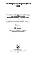 Tapa de CONTEMPORARY ERGONOMICS 1988 (Contemporary Ergonomics)
