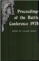Tapa de Proceedings of the Battle Conference on Anglo-Norman Studies, I, 1978