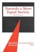 Tapa de Towards a More Equal Society (Socialist Renewal, 3)