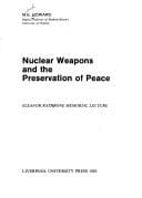 Tapa de Nuclear Weapons and the Preservation of Peace (E.Rathbone Memorial Lecture)
