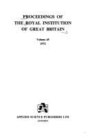 Tapa de Proceedings of the Royal Institution of Great Britain