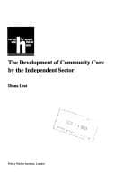 Tapa de The development of community care by the independent sector