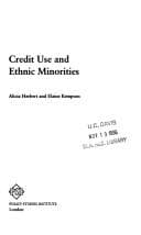 Tapa de Credit Use and Ethnic Minorities