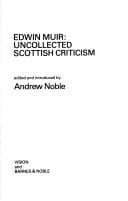 Tapa de Uncollected Scottish Criticism