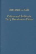 Tapa de Culture and Politics in Early Renaissance Padua