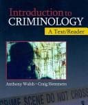 Tapa de Introduction to criminology