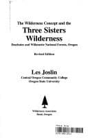 Tapa de The Wilderness Concept and the Three Sisters Wilderness