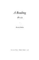 Tapa de A reading (18-20)