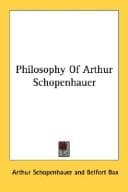 Tapa de Philosophy of Arthur Schopenhauer