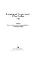 Tapa de INTL PERSP URBAN STUDIES V.2 PB (International Perspectives in Urban Studies)