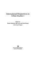 Tapa de International Perspectives In Urban Studies