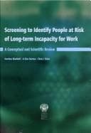 Tapa de Screening to Identify People at Risk of Long-term Incapacity for Work
