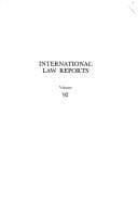 Tapa de International law reports