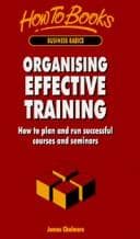 Tapa de Organizing Effective Training