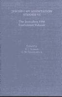 Tapa de Jewish Law Association Studies
