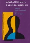 Tapa de Individual differences in conscious experience