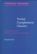Tapa de Verbal Complement Clauses