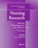 Tapa de Instructor's Resource Manual to Accompany Nursing Research