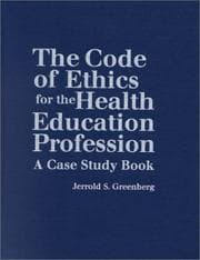 Tapa de The Code of Ethics for the Health Education Profession