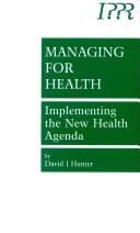 Tapa de Managing for Health